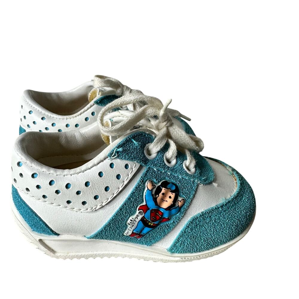 Vintage DC COMICS 1978 Superman Infant Shoes Size 3C